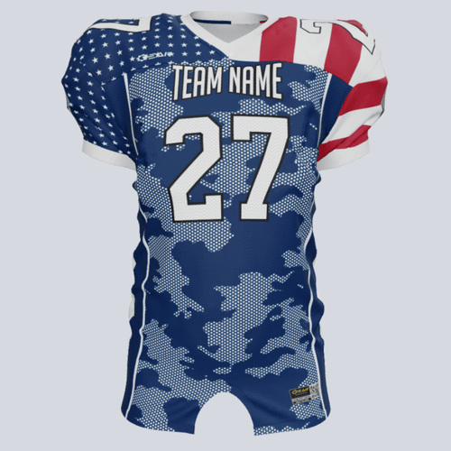 Custom Team America Fitted Football Jersey