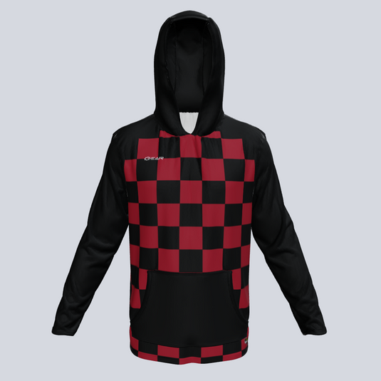 Long Sleeve Lightweight Checkers Hoodie w/pocket