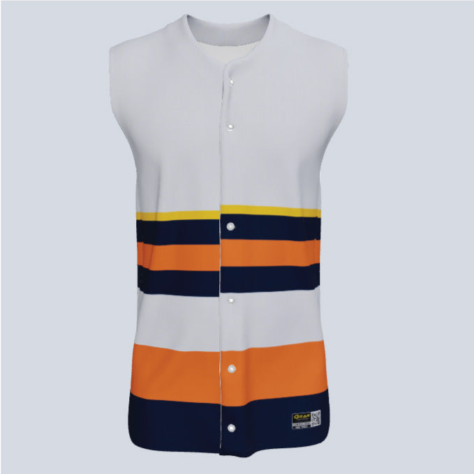 Full Button Baseball EchoDrive Custom Sleeveless Jersey