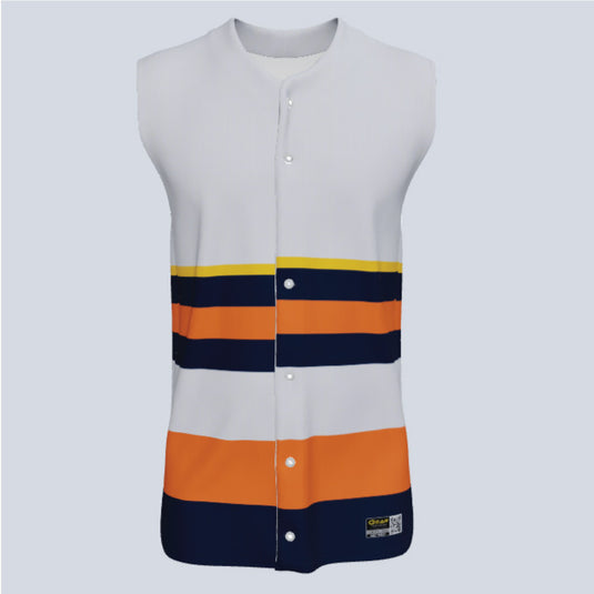 Full Button Baseball EchoDrive Custom Sleeveless Jersey