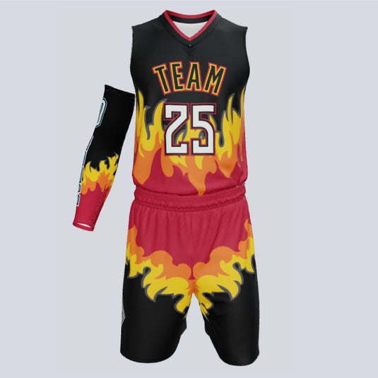 Custom Basketball Fire Uniform