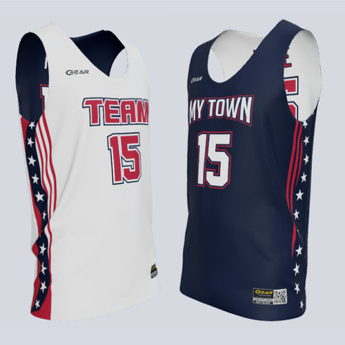 Reversible Single Ply Freedom Basketball Jersey