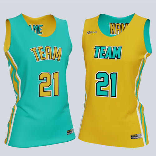 Reversible Single Ply Ladies Jump Basketball Jersey