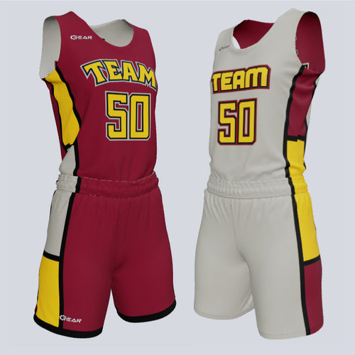 Ladies Custom Reversible Single-Ply Basketball Queen Uniform