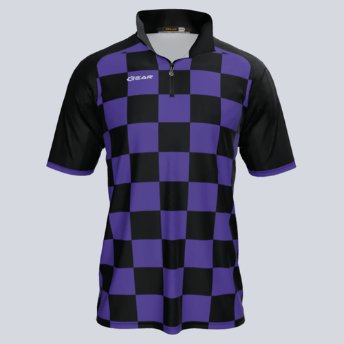 Checker Short Sleeve 1/4 ZIP