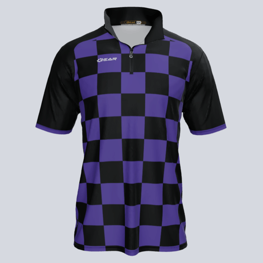 Checker Short Sleeve 1/4 ZIP