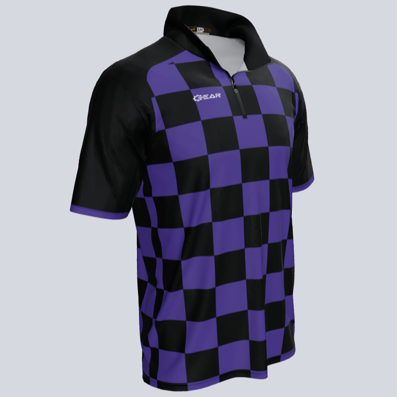 Load image into Gallery viewer, Checker Short Sleeve 1/4 ZIP
