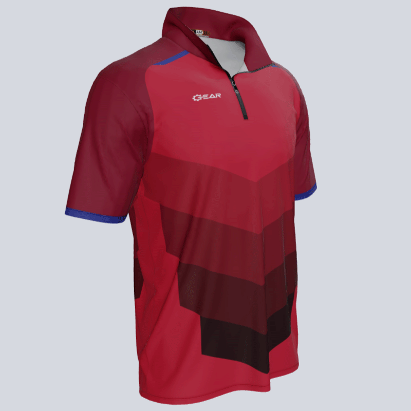 Load image into Gallery viewer, Chevron Short Sleeve 1/4 ZIP
