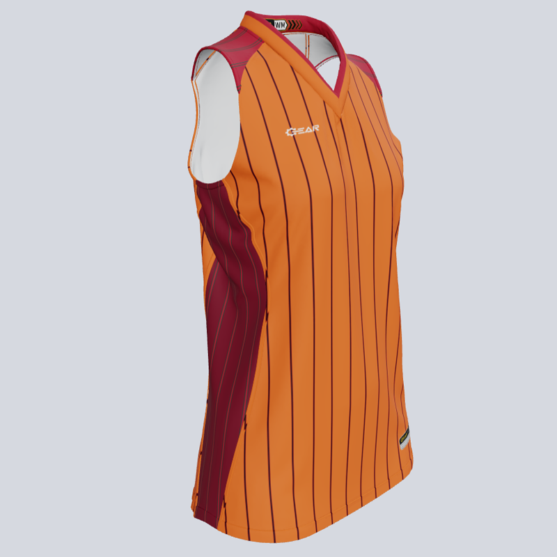 Load image into Gallery viewer, Ladies Core Trim Razor Back Sleeveless Custom Softball Jersey
