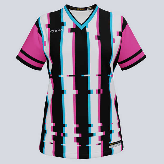 Ladies V-Glitch Custom Jersey