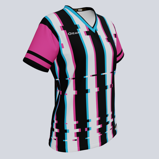 Ladies V-Glitch Custom Jersey