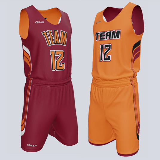 Custom Reversible Single-Ply Basketball Flare Uniform