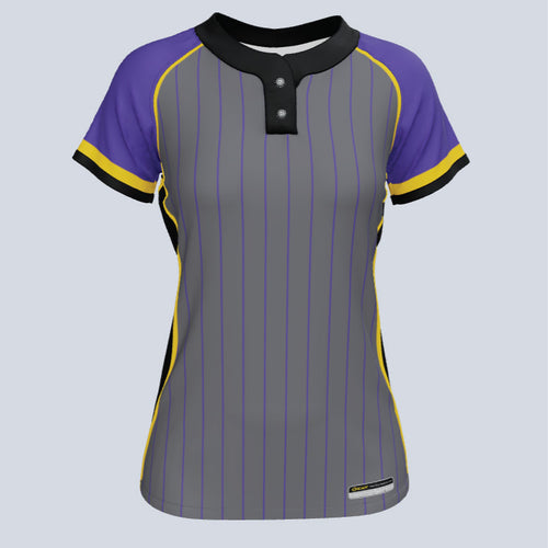 Ladies Varsity Two Button Custom Softball Jersey